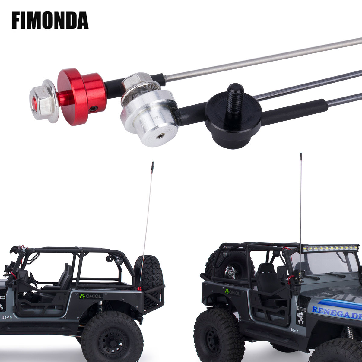 Rc Crawler 4X4 - Antenne de Simulation réglable en métal