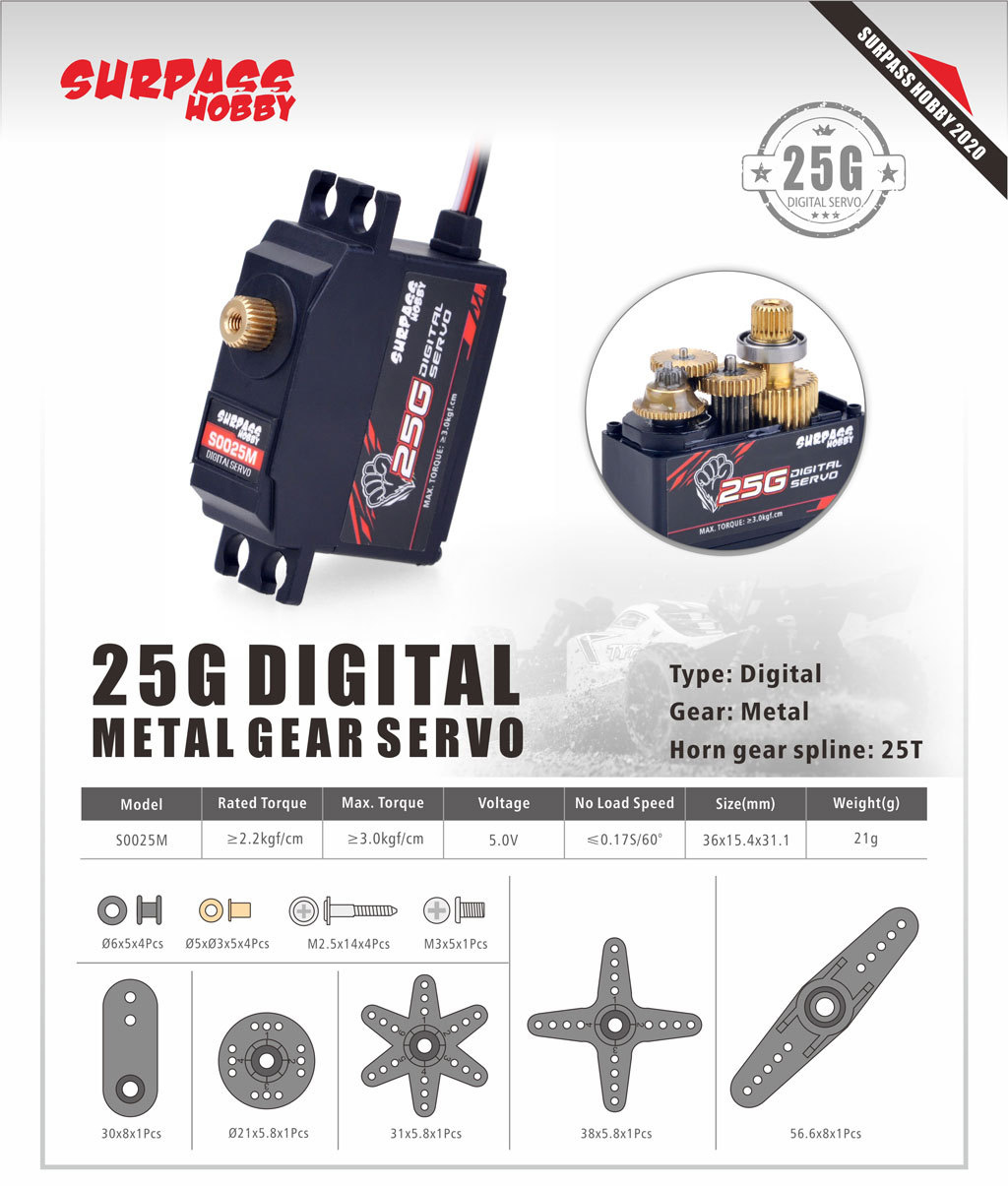 Surpass Hobby S0025M, engrenag - Rc Hobby Boat avis et prix