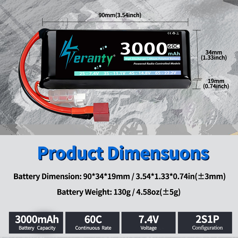 Batterie Lipo TERANTY 2S 3000m - Rc Hobby Truck avis et prix